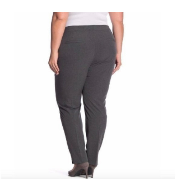 Halogen Taylor Fit Charcoal Gray Slim Leg Business dressy Pants Plus Size 26 - Picture 2 of 8
